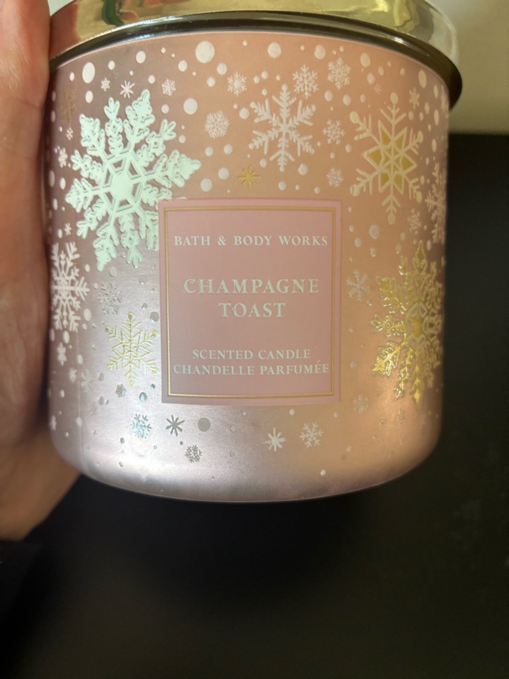 Set of 2, Candle by Bath & Body Works Champagne Toast NEW! & Tulips in Vase - Picture 3 of 8